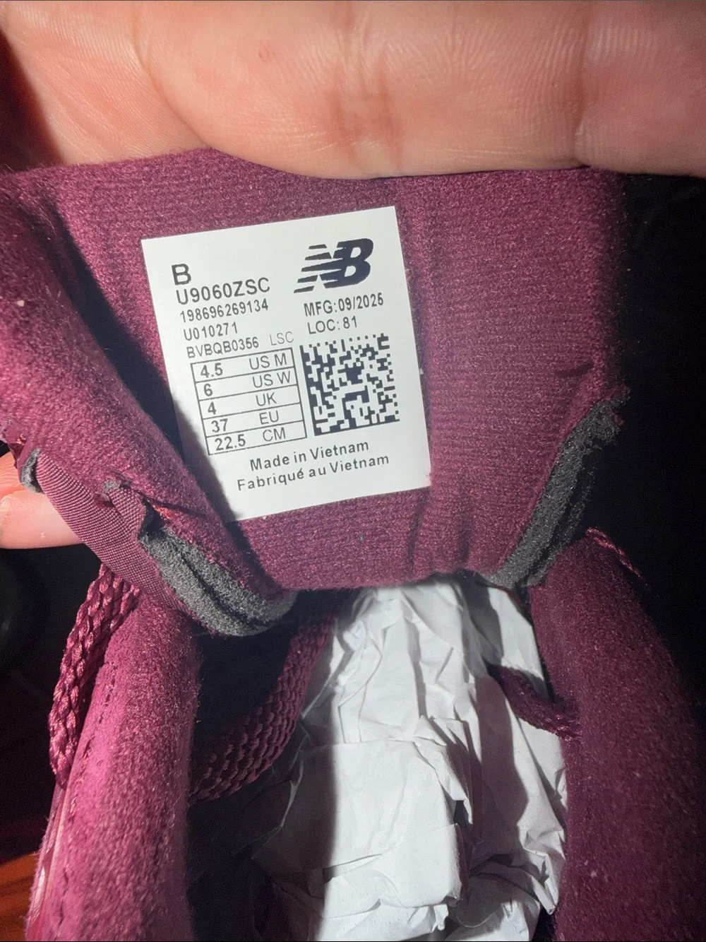 New Balance Women's Plum Burgundy Suede Sneakers